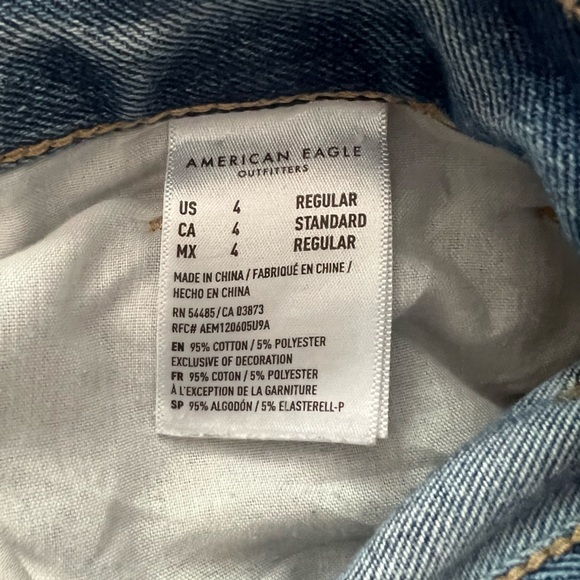 American Eagle Mom Jeans in Cool Blue Size 4 - Picture 4 of 4